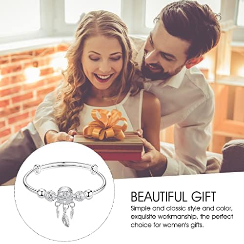 SANNIDHI Silver Bracelet for Women Creative Dreamcatcher Electroplate Bracelet,Adjustable Size,Fashion Stylish Jewelry Bracelet for Girls, With Gift Box SANNIDHI Silver Bracelet for Women Creative Dreamcatcher Electroplate Bracelet,Adjustable Size,Fashion Stylish Jewelry Bracelet for Girls, With Gift Box